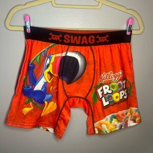 NWOT Adult Kelloggs Fruit Loops Cereal Logo Stretch Unisex Boxer Briefs